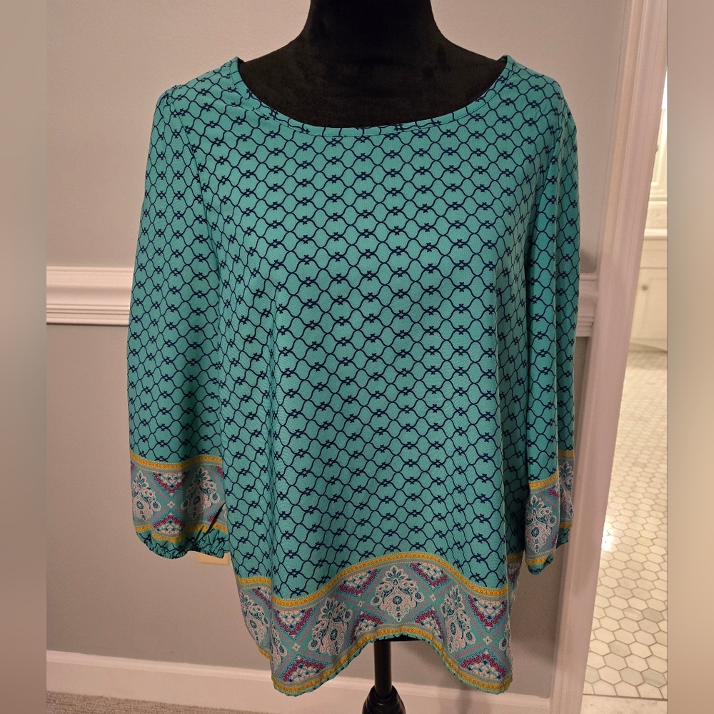 Peach Love California S teal top